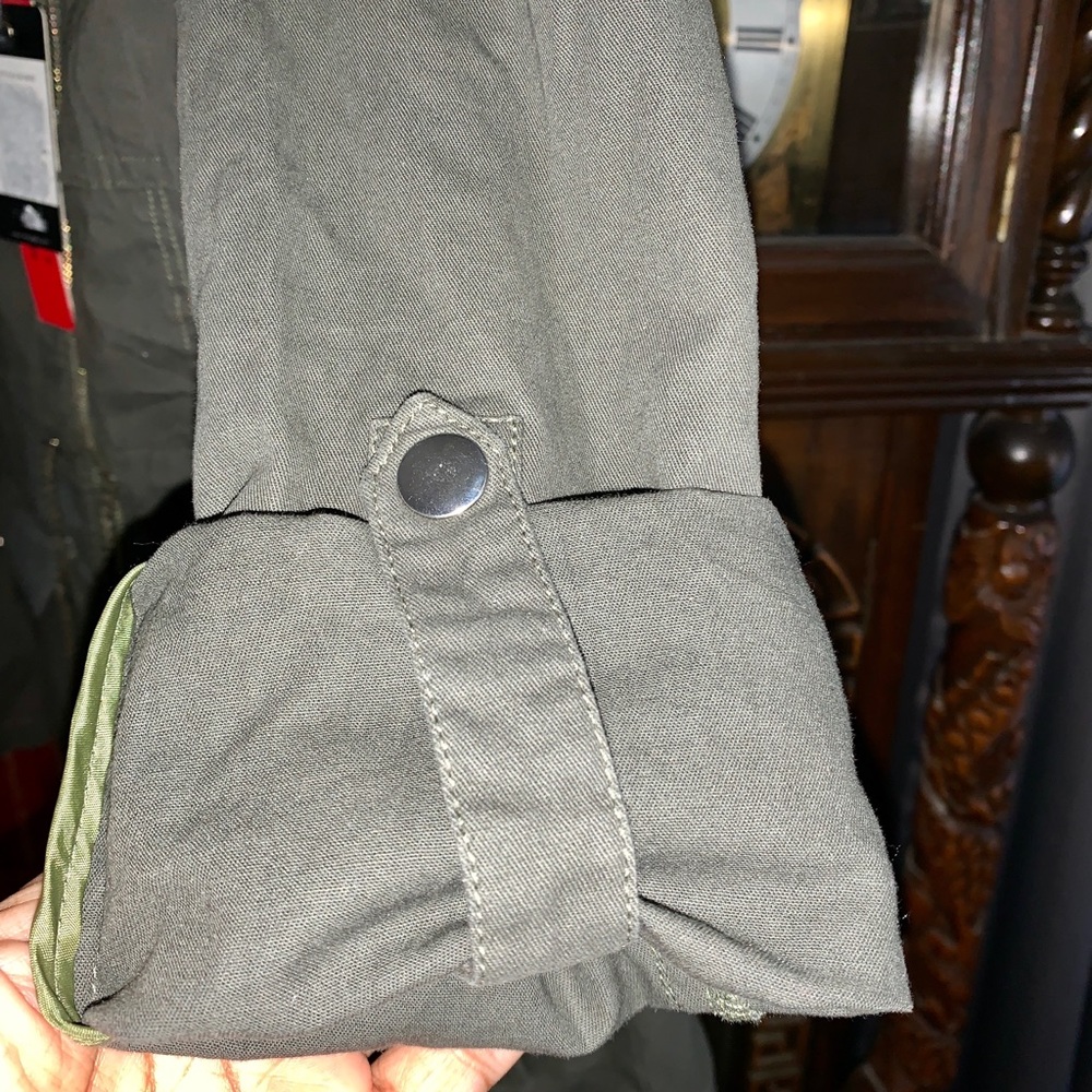 New Yoki Spring / Summer Parka Midi Jacket w/ Adjustable Sleeves, Size Small - Picture 2 of 7